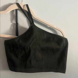 Aerie Olive Ribbed Top/Bra